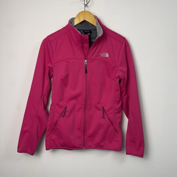 The North Face Jacket Womens Size Medium Pink Soft Shell Winter Coat Sherpa - Picture 1 of 6